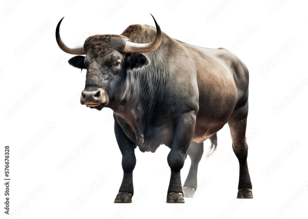 Bull isolated on white, transparent background, PNG, generative ai
Bull isolated on white, transparent background, PNG, generative ai