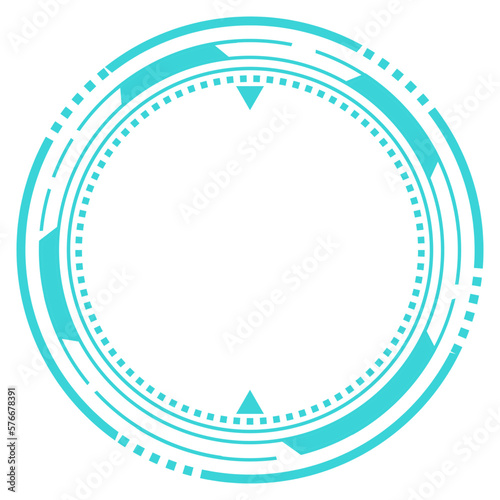 Futuristic frame circles