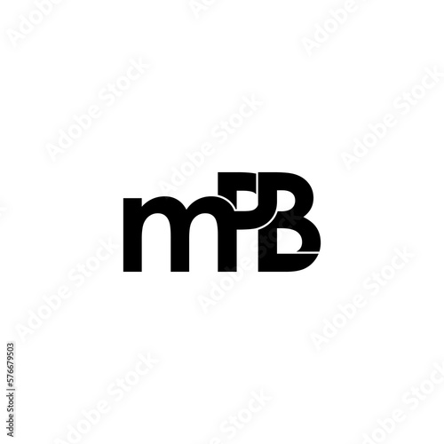 mpb lettering initial monogram logo design