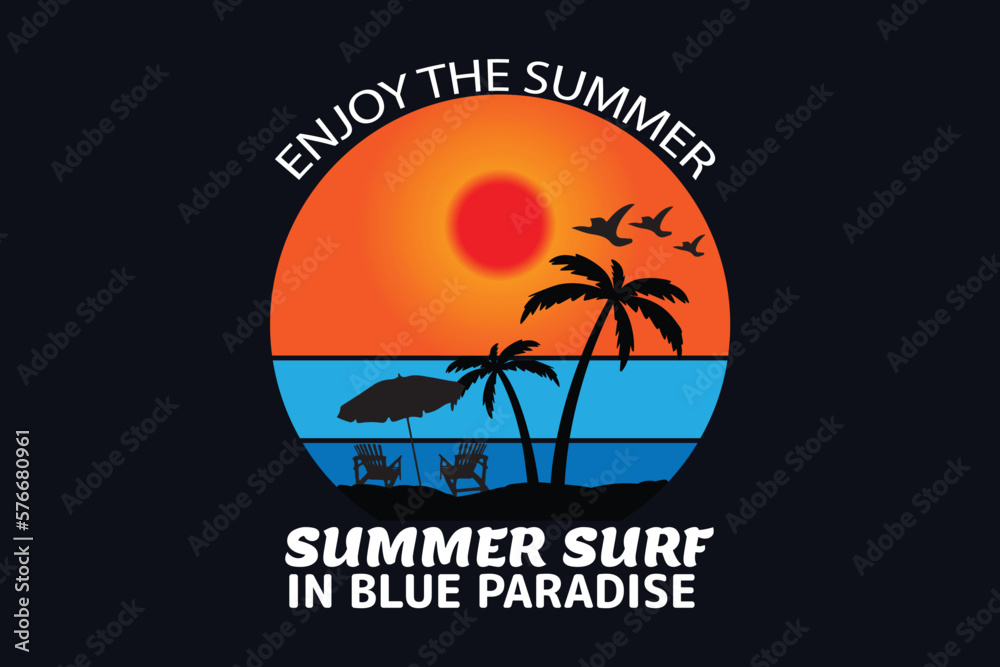 enjoy the summer summer surf in blue paradise