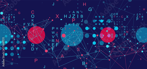 Abstract polygonal vector background with connecting dots and lines.