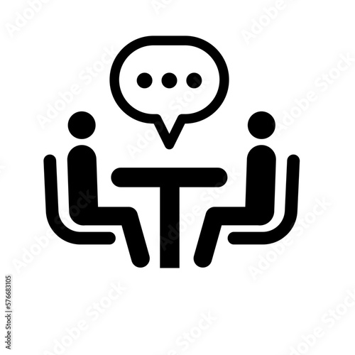 business consulting icon vector, business discussion