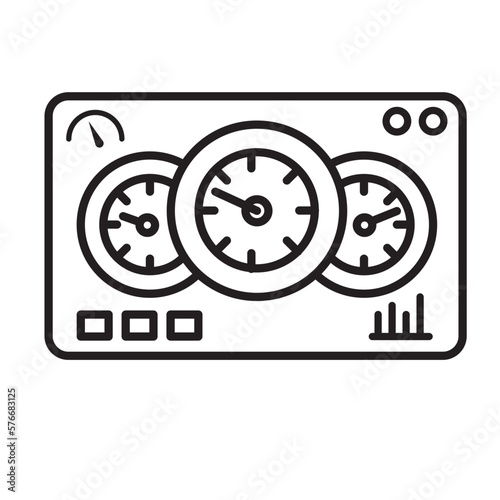 car speedometer vector, dashboard icon