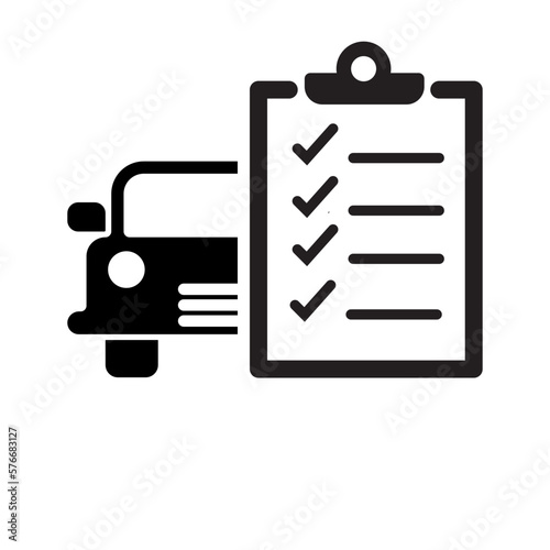 car maintenance list icon vector