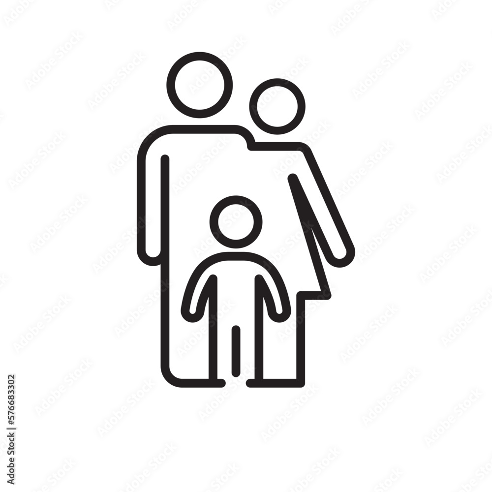 Fototapeta premium family icon vector