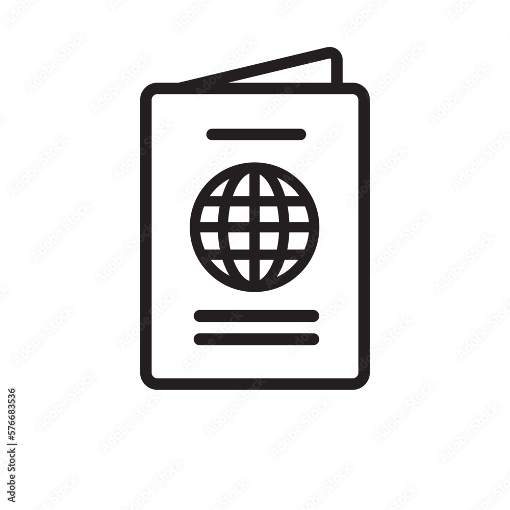 passport icon vector