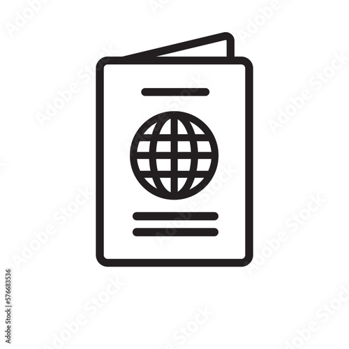 passport icon vector
