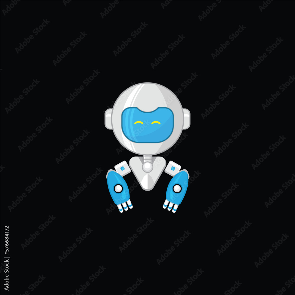 Vector Cute Robot Face can editable Vector Cute Robot Face can editable