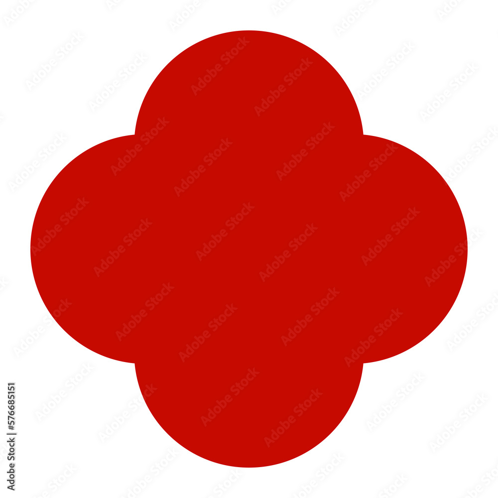 Geometric Quatrefoil Shape on a Transparent Background Geometric Quatrefoil Shape on a Transparent Background
