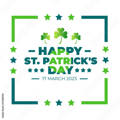 Happy St. Patrick s Day typography design template. Saint Patrick s day festival text design. St. Patrick s Day typography for Saint Patrick s Day 17 march event celebration.