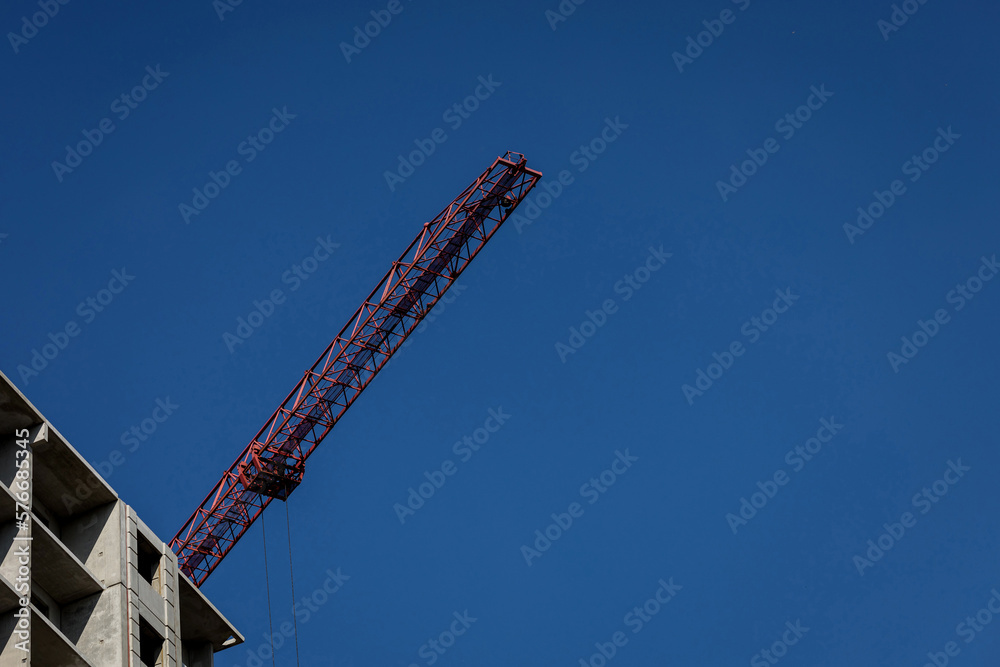 apartment buildings under construction.