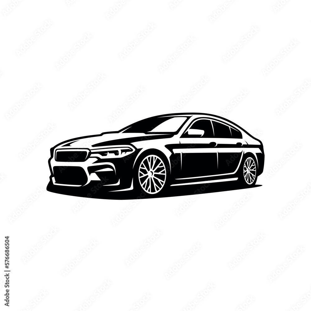 Obraz premium Car silhouette illustration vector
