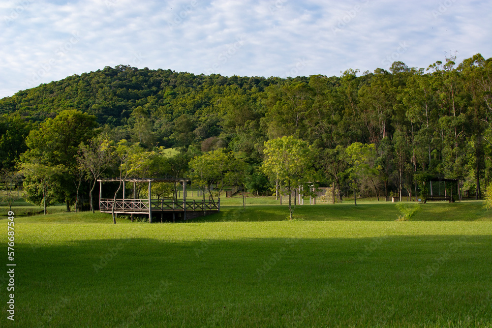 Obraz premium beautiful landscape on the Brazilian fazenda, Rio Grande do Sul