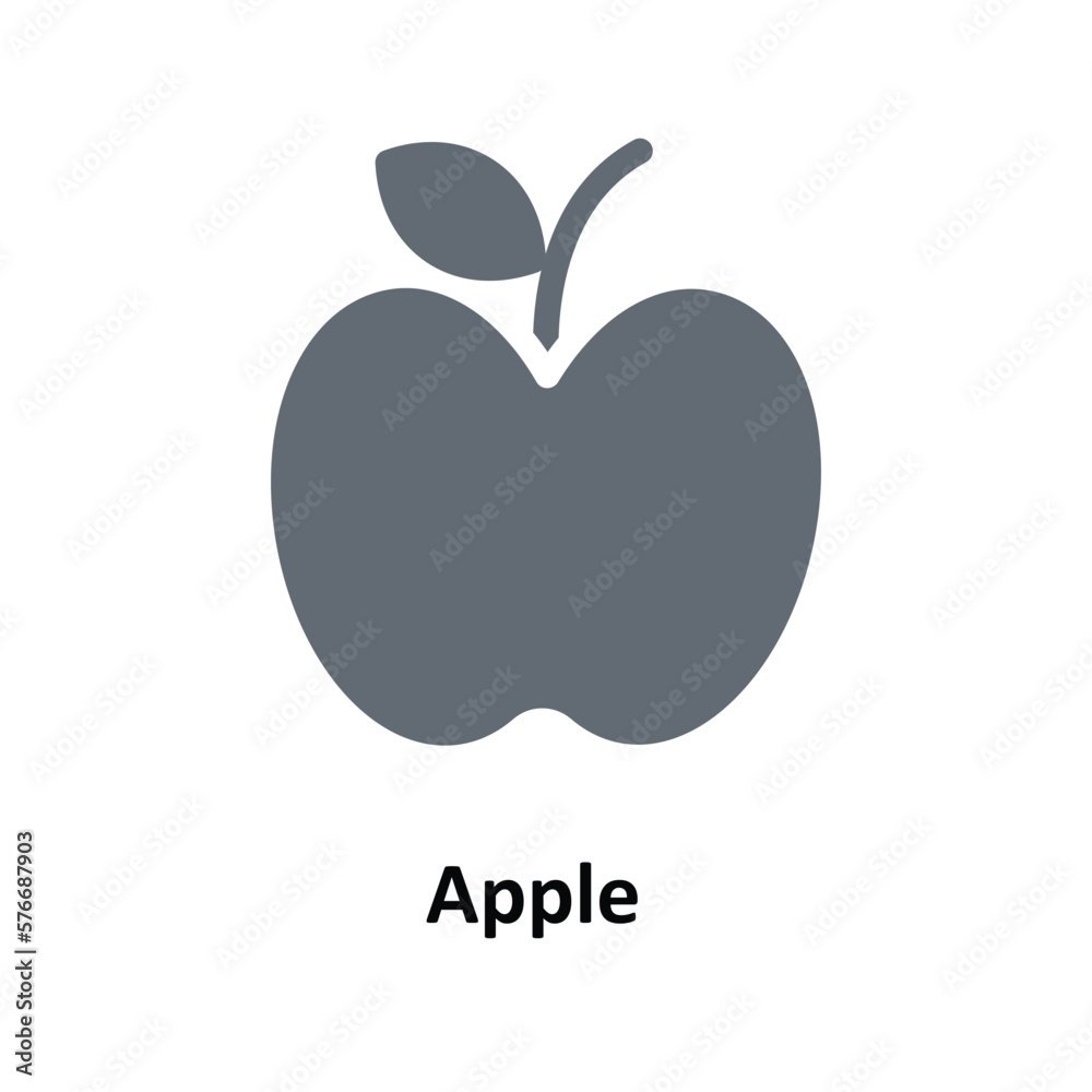 Apple Vector Solid Icons. Simple stock illustration stock Apple Vector Solid Icons. Simple stock illustration stock