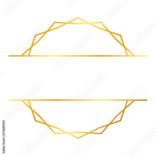 gold geometric star monogram
