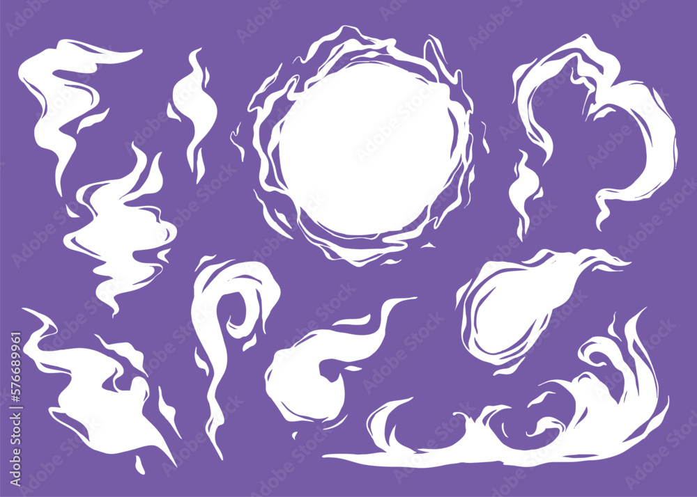 Obraz premium set of cloud fire 