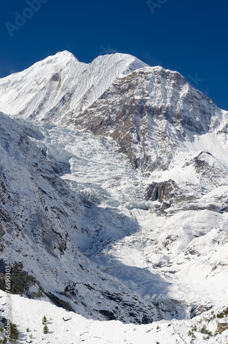 View of the Annapurna massif from Manang. Annapurna Circuit trekking trail. © Wrapstudio