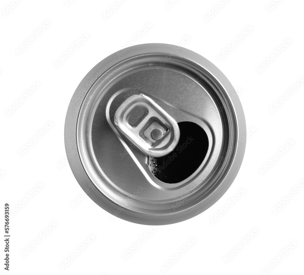 Aluminium can isolated on white, top view Aluminium can isolated on white, top view