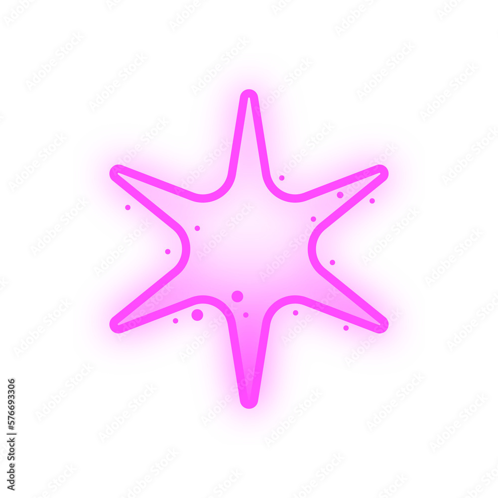 Obraz premium neon fade star shape
