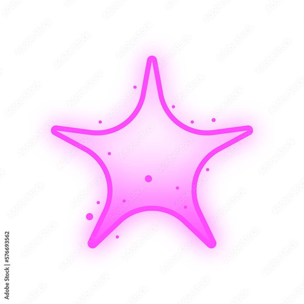 Obraz premium neon fade star shape 