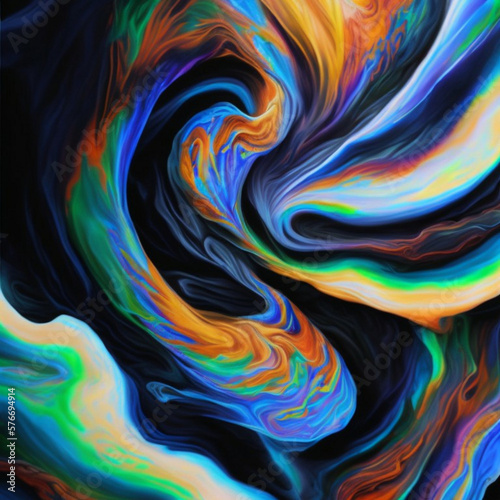 abstract background with lines - colorful background - Blue abstract - Generative AI