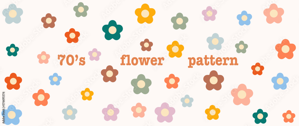 Vector flat illustration. Abstract floral patterns on a light background. Y2k concept and 70s style. Trendy fun backgrounds for your design, cover and wallpaper. Vector flat illustration. Abstract floral patterns on a light background. Y2k concept and 70s style. Trendy fun backgrounds for your design, cover and wallpaper.