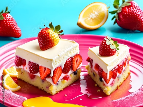 cake with strawberries