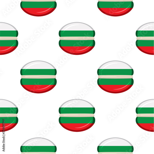 Free Download Pattern cookie with flag country Bulgaria in tasty biscuit - GFXLoad