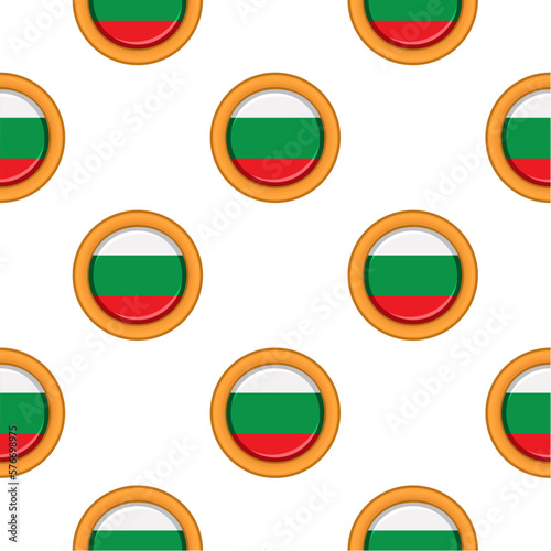 Free Download Pattern cookie with flag country Bulgaria in tasty biscuit - GFXLoad