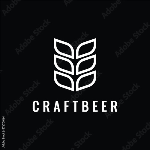 Premium quality vintage craft beer logo template design. For badges, emblems, beer companies, bars, taverns.