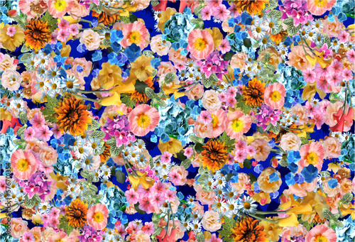 colorful background with flowers
