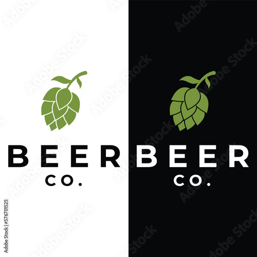Premium quality vintage craft beer logo template design. For badges, emblems, beer companies, bars, taverns.