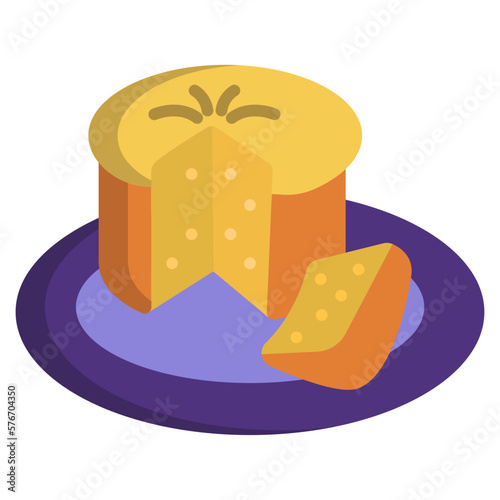 Panettone sweet icon