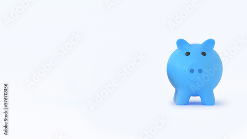 piggy bank with a money savings concept.3d illustration  3d rendering 