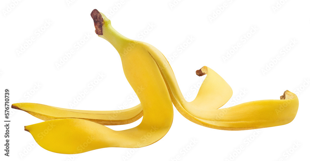 Banana peel cut out - obrazy, fototapety, plakaty 