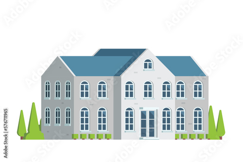 Vector element of Houses exterior buildings flat design style for city illustration