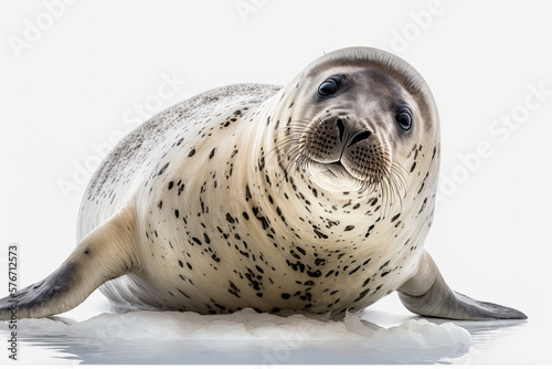 Seal isolated on white background. Ai generative