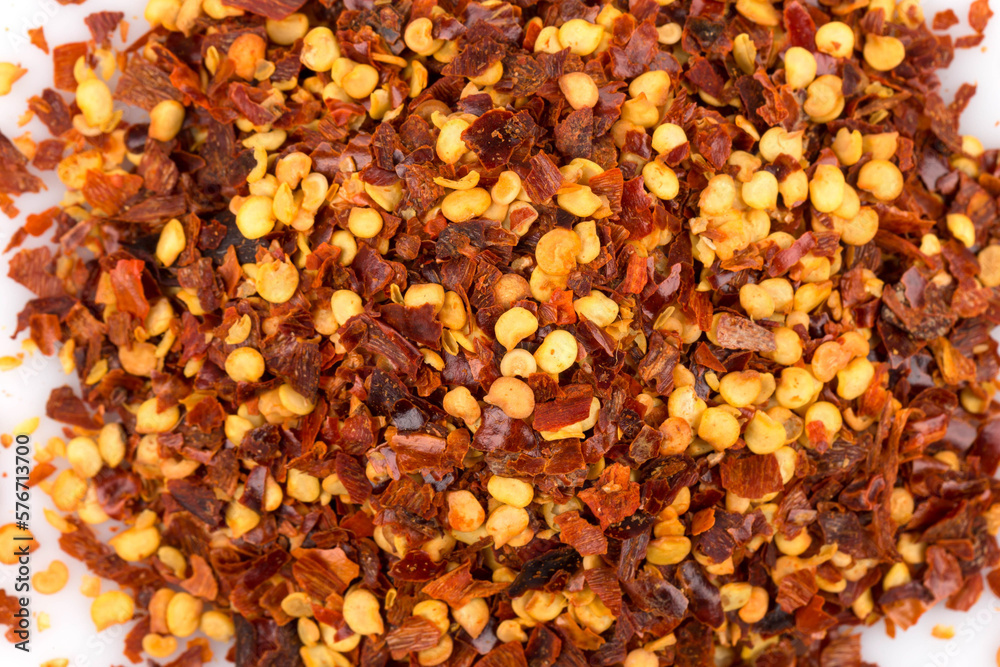 Pile of a crushed red pepper Pile of a crushed red pepper