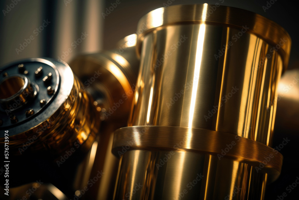 Abstract copper or brass barrels ,made with Generative AI Abstract copper or brass barrels ,made with Generative AI