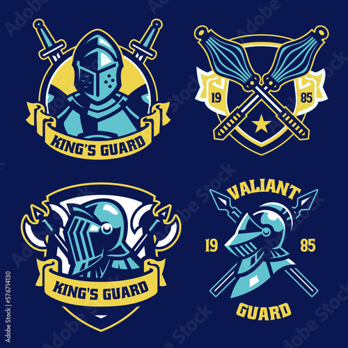 Set of Badge collection of King's Guard Knight