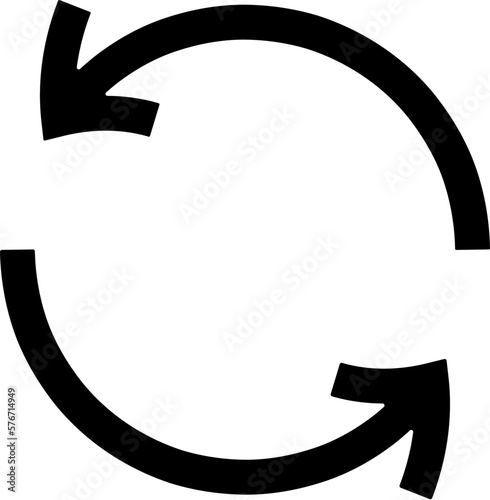 Two arrows around  update vector icon