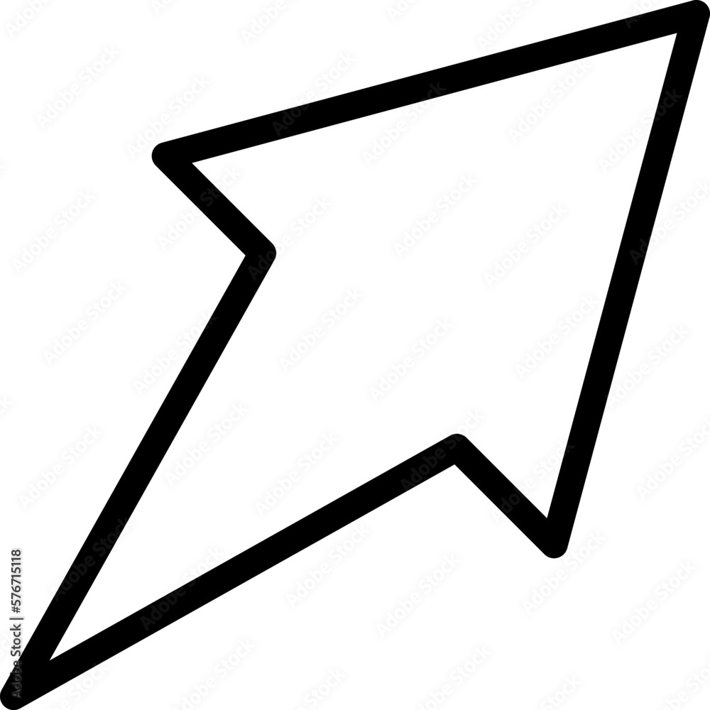 arrow icon. Simple thin line, outline vector of Arrows icons for UI and UX, website or mobile application on white background