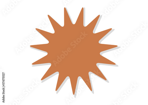Brown herringbone sign with shadow dimension