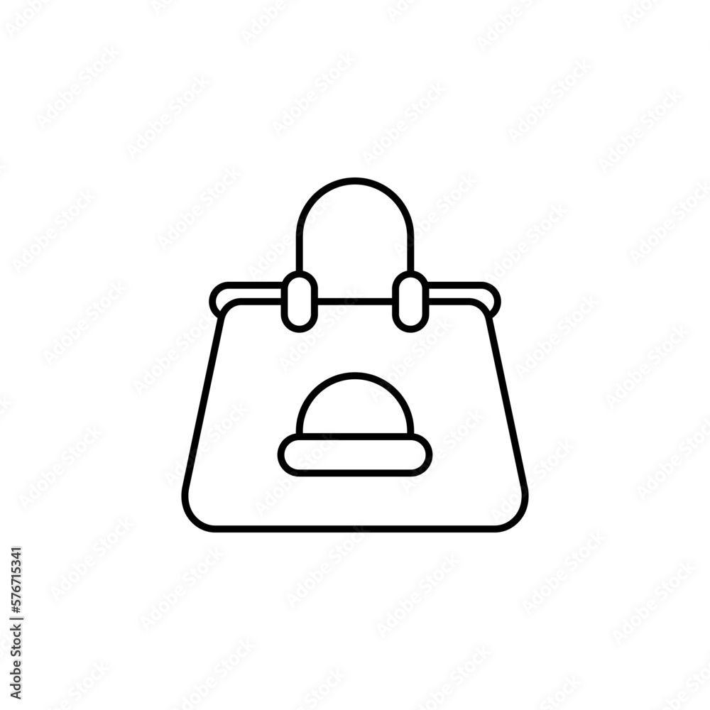 Handbag icon. Simple thin line, outline vector of autumn icons for ui and ux, website or mobile application on white background Handbag icon. Simple thin line, outline vector of autumn icons for ui and ux, website or mobile application on white background
