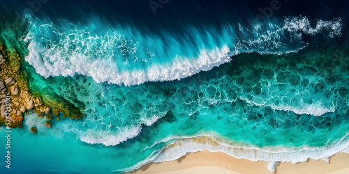 Top-View Sea Abstract Backgrounds: An Oceanic Symphony