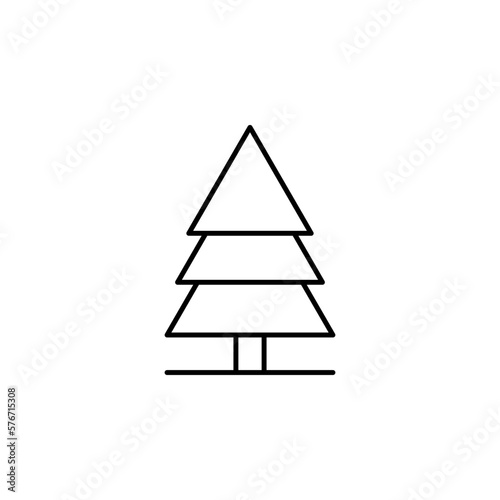 Tree icon. Simple thin line, outline of autumn icons for ui and ux, website or mobile application on white background