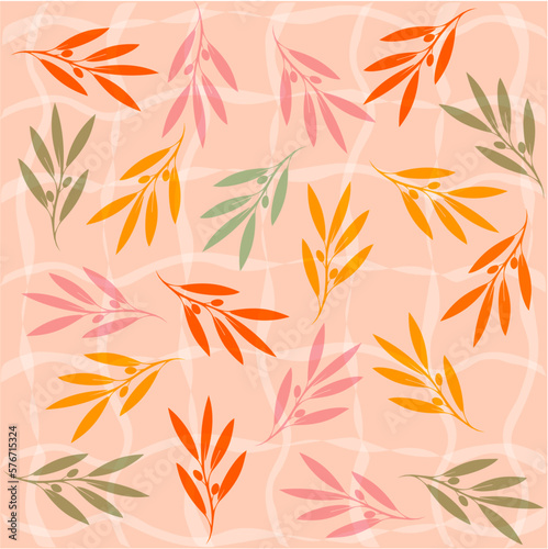 textile fabric pattern in the style of the 70s
