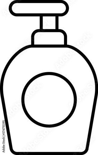 lotion icon. Simple thin line, outline illustration of Beauty icons for UI and UX, website or mobile application on white background on the background of a light map