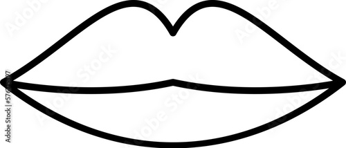 lips icon. Simple thin line, outline illustration of Beauty icons for UI and UX, website or mobile application on white background on the background of a light map