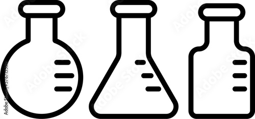 test tubes icon. Simple thin line, outline vector of Biology icons for UI and UX, website or mobile application on white background